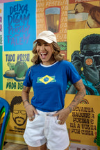 Camiseta Feminina Estampa Brasil Casual