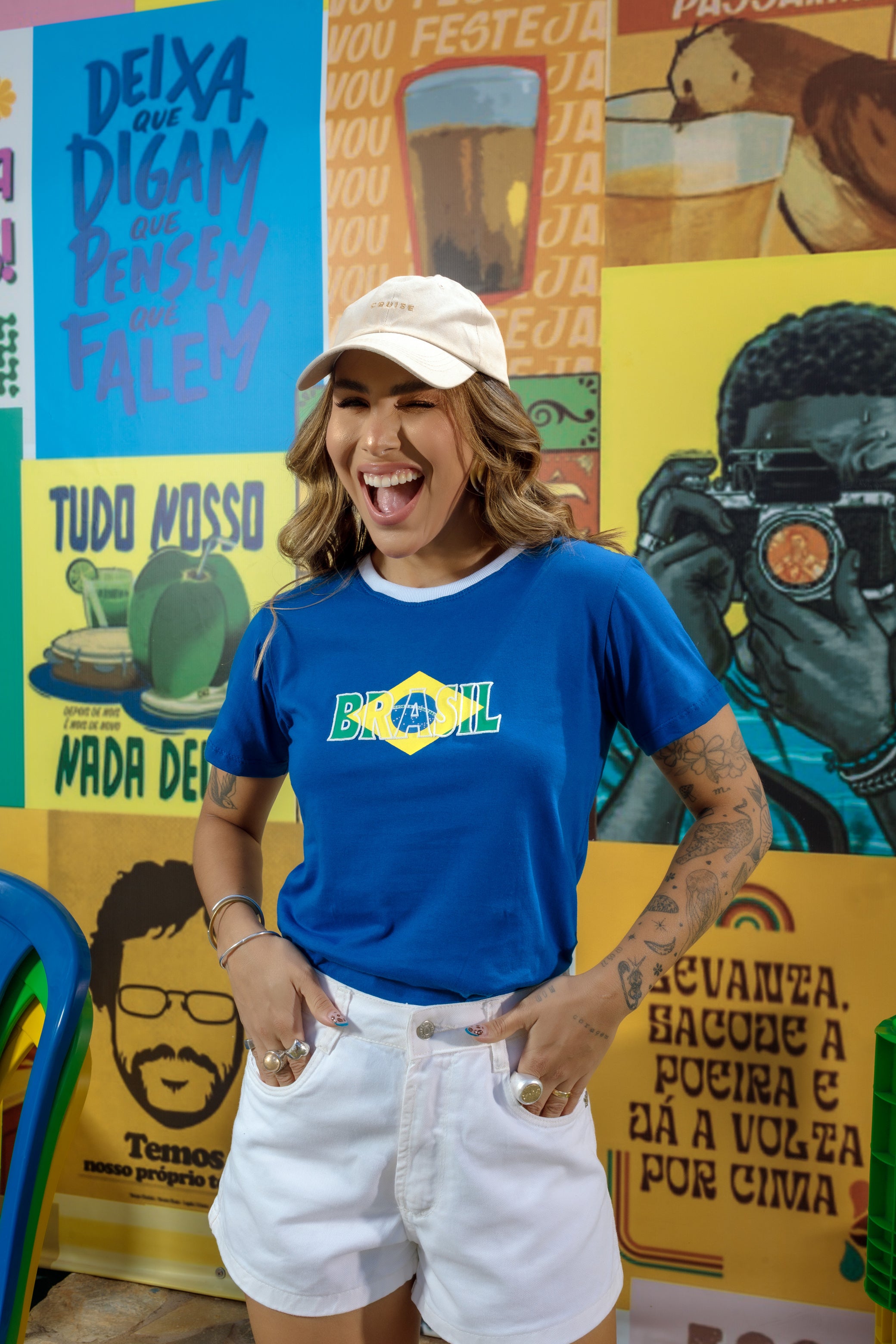 Camiseta Feminina Estampa Brasil Casual
