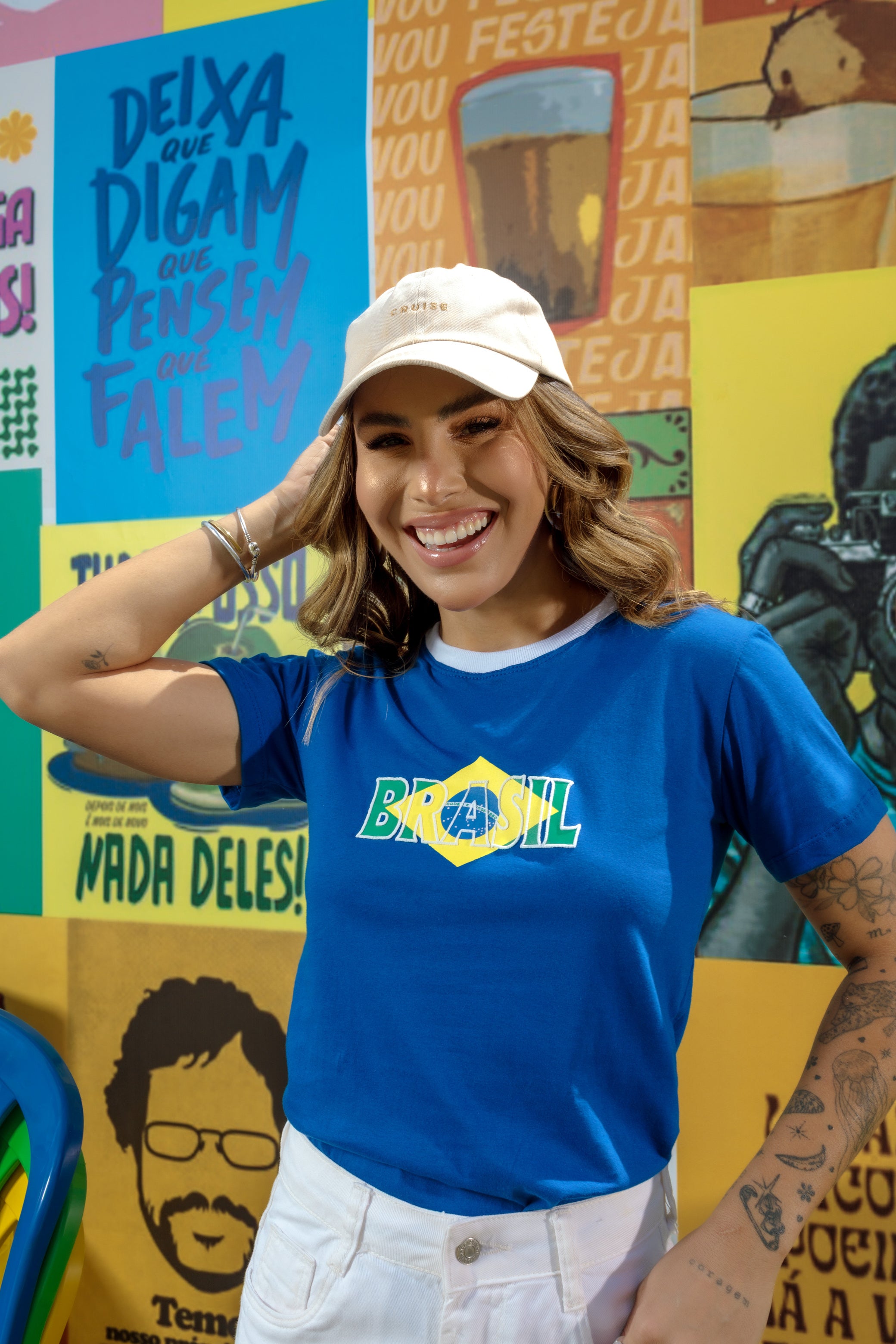 Camiseta Feminina Estampa Brasil Casual